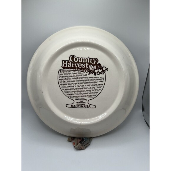 1983 Royal China CHERRY Pie Plate Pan Dish Country Harvest Rustic Country Decor - Picture 4 of 5